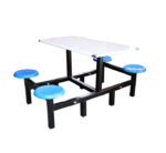 Steel Cafeteria Table with Plastic Seats