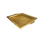 Disposable Serving Platter Gold with Clear Lid