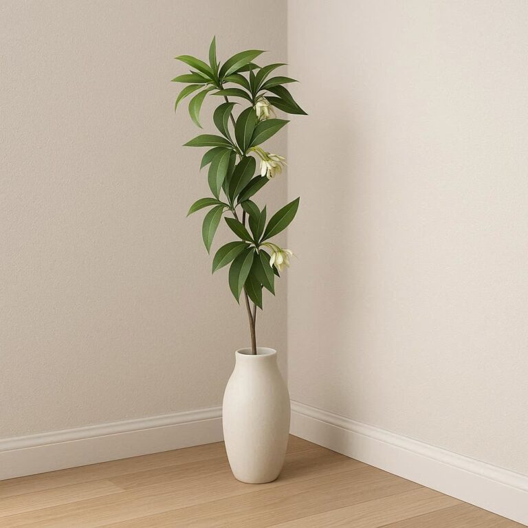 Artificial Green/White Flower Stem