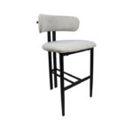 Modern Upholstered Bar Stool Cream