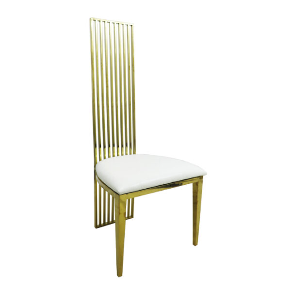 Gold Dining Chair With Steel Back