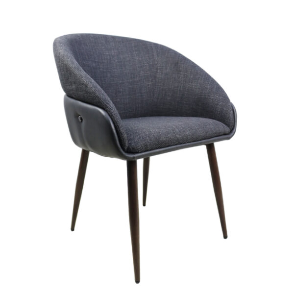 Dark Grey Fabric Dining Chair