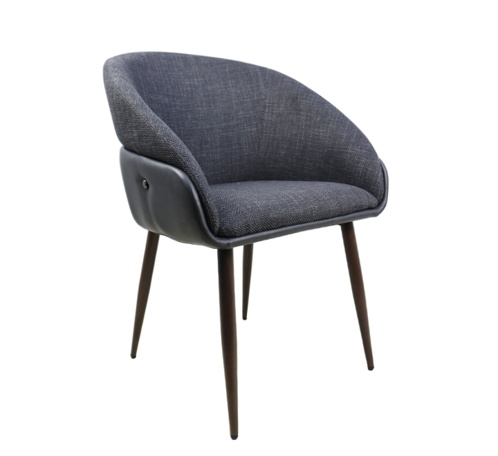 Dark Grey Fabric Dining Chair
