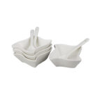 Porcelain Snack Bowls with Spoons