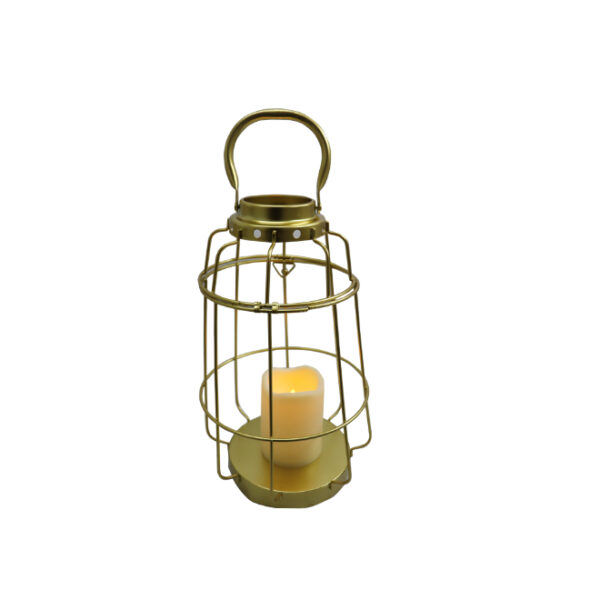 Metal Lantern with LED Candle