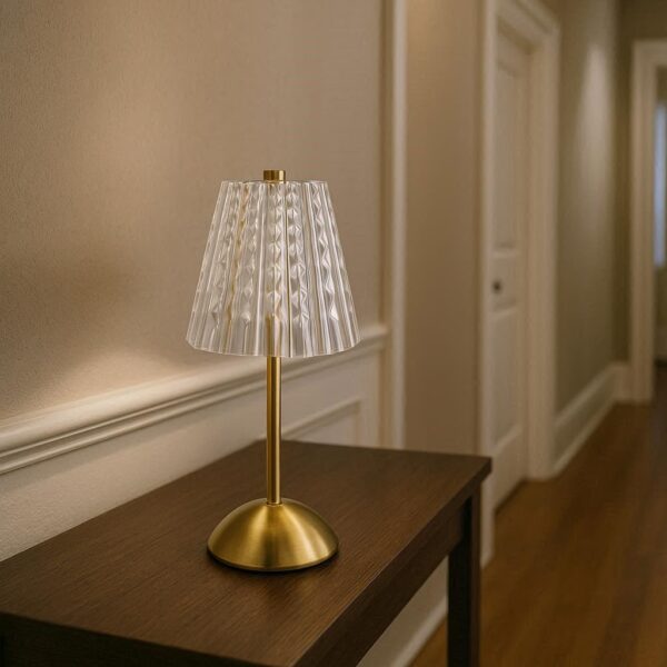 Rechargeable Desk Lamp with Acrylic Shade
