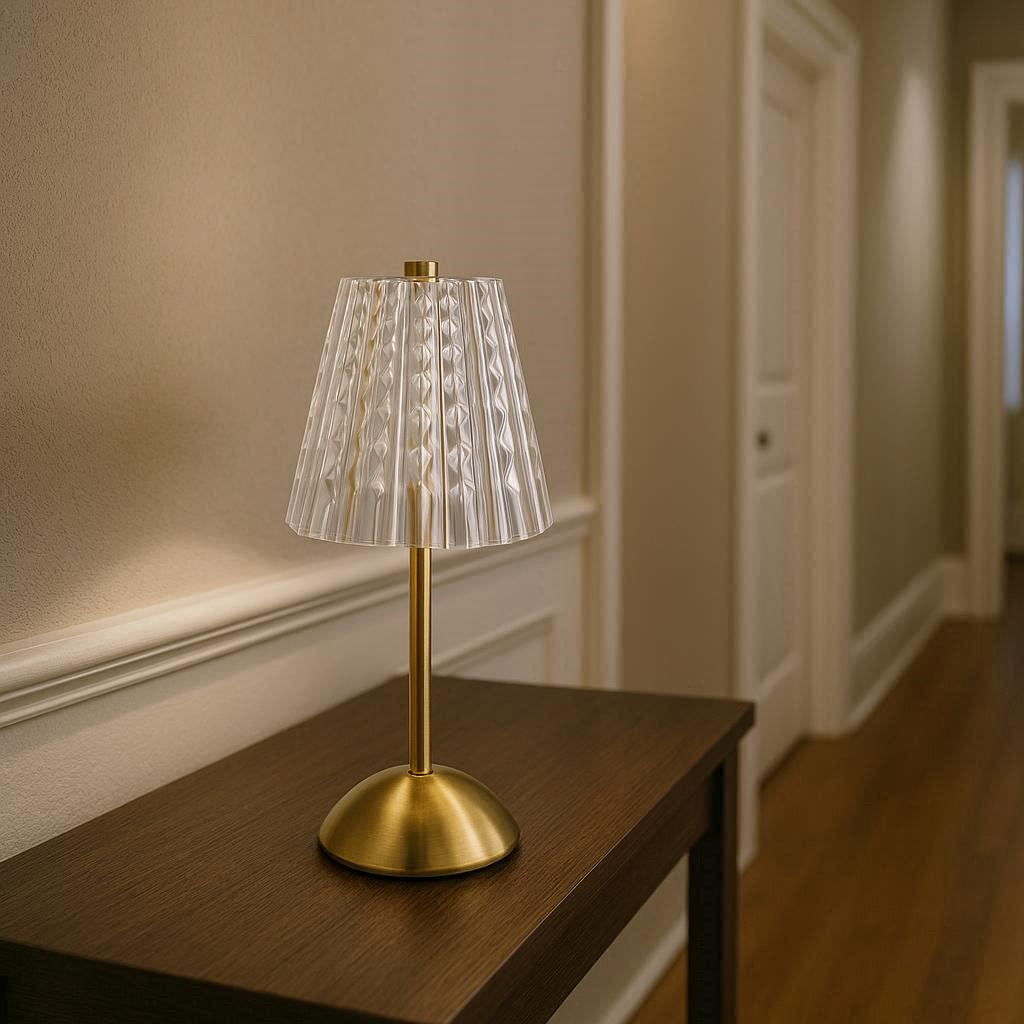 Rechargeable Desk Lamp with Acrylic Shade