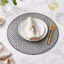 Round Black PU Table Mat