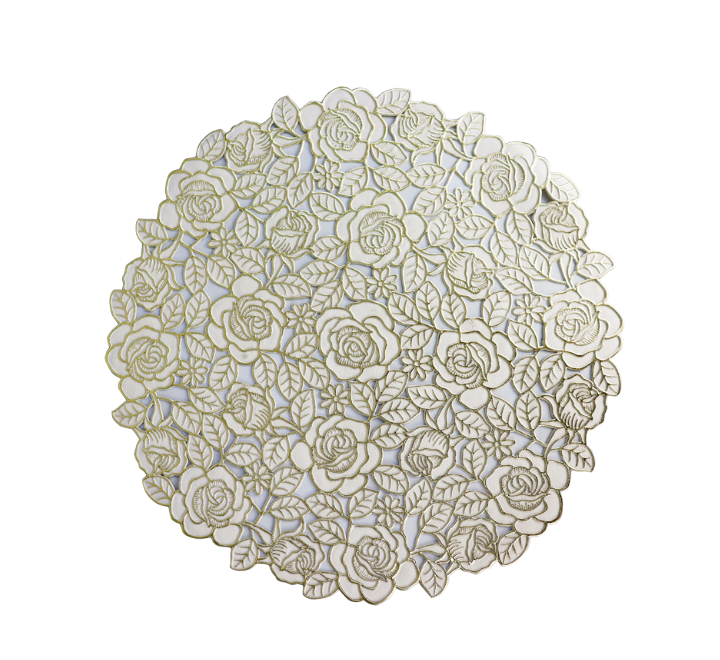 Round Table Mat Rose Pattern 38cm