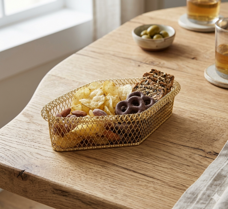 Gold Diamond Shape Basket