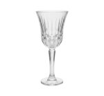 Clear Patterned Wine Glass 6pc