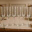 Clear Champagne Glass Ribbed Design 6pc