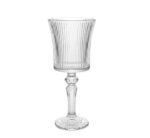 Clear Wine Glass Ribbed Design 6pc