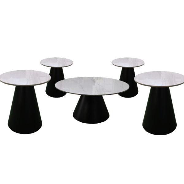 5pc White Coffee Table Set