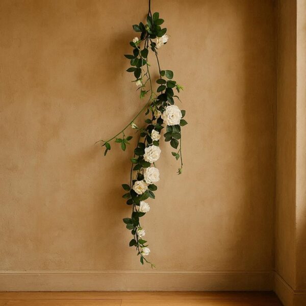 Artificial Cream/White Roses on Long Stem