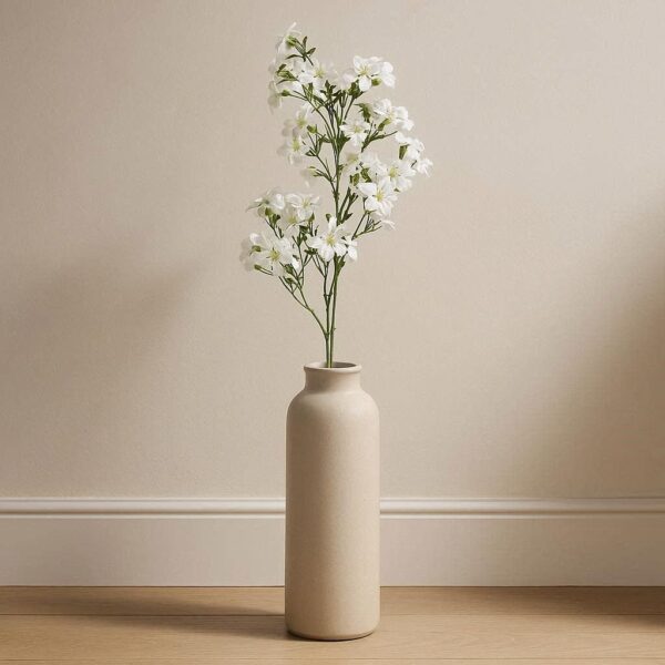 Artificial White Flower on Stem