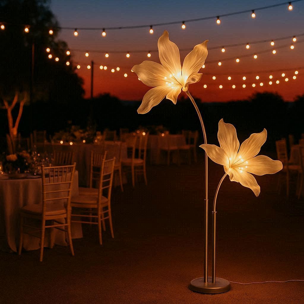 Wedding Flower Lamp White