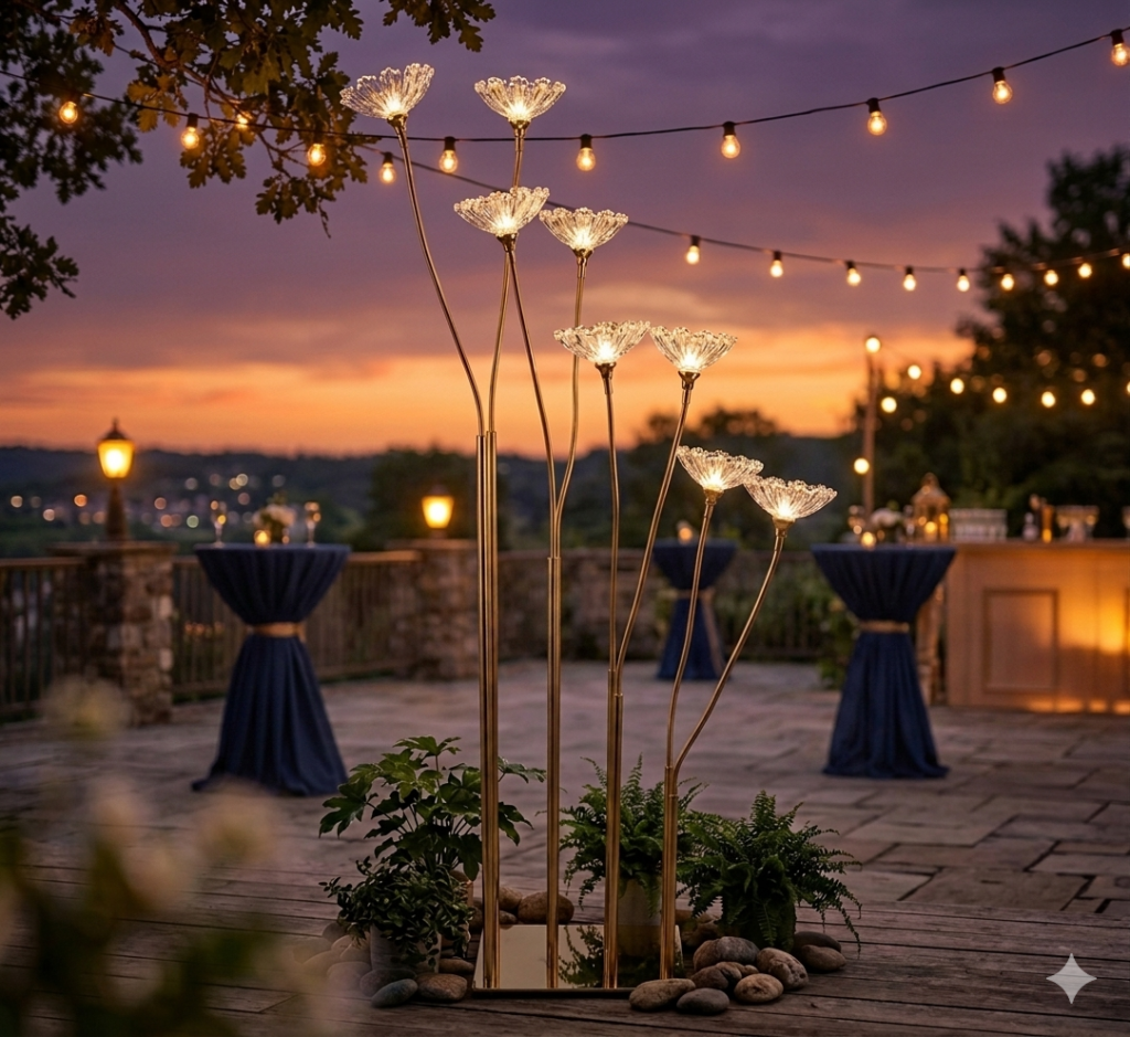 8 Head Wedding Aisle Flower Light