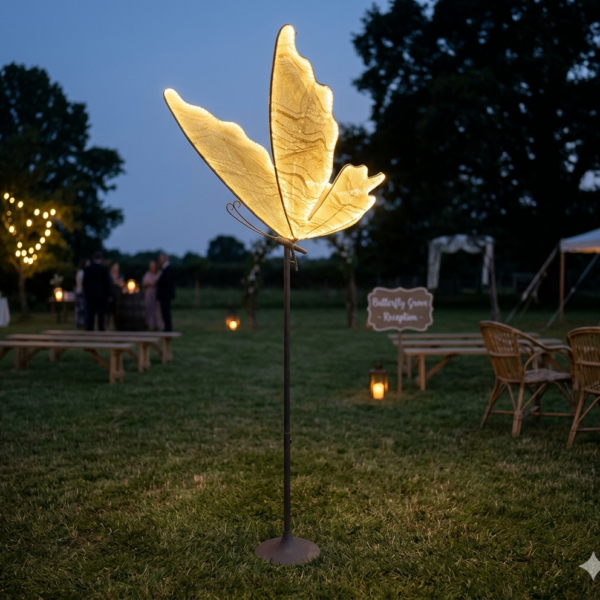 2 Head Butterfly Floor Lamp 100cm