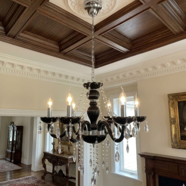 6 Holder Black Chandelier