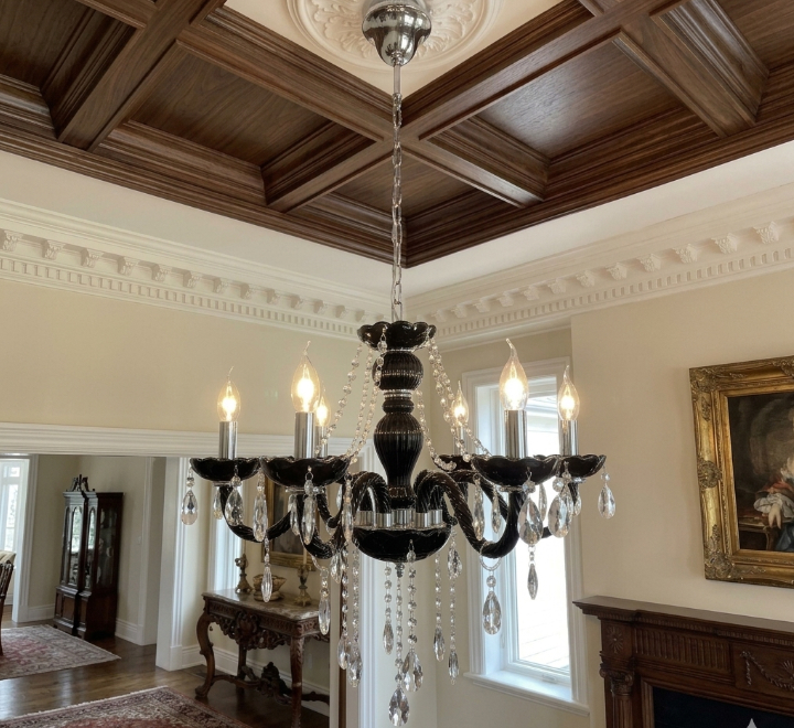 6 Holder Black Chandelier
