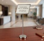 Stainless Steel Sign Holder 30cm