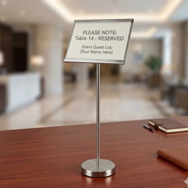 Stainless Steel Sign Holder 30cm