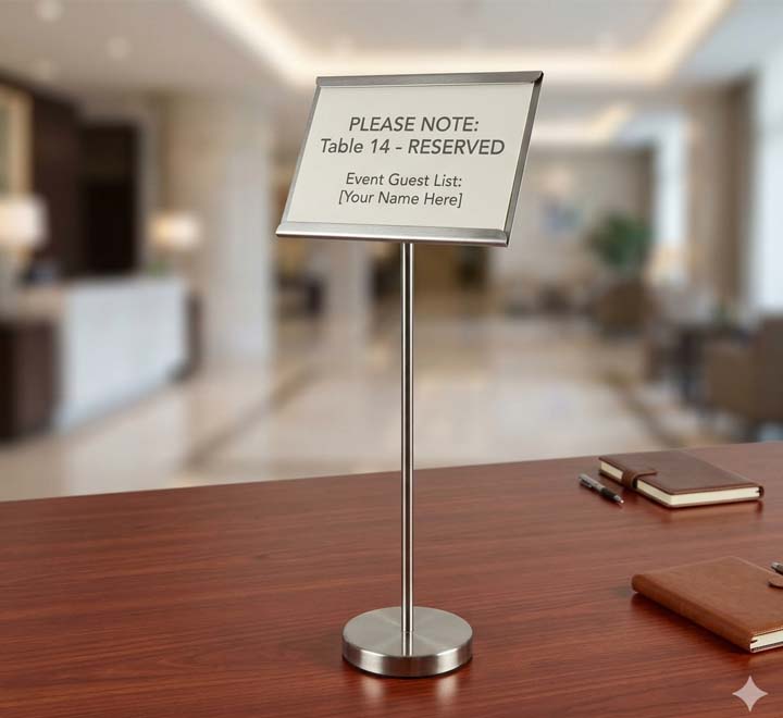 Stainless Steel Sign Holder 30cm
