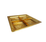 4 Division Square Serving Tray with Lid