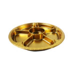 6 Division Plastic Serving Tray with Lid 