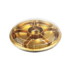 6 Division Plastic Serving Tray with Lid 