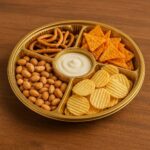 5 Division Plastic Serving Tray with Lid