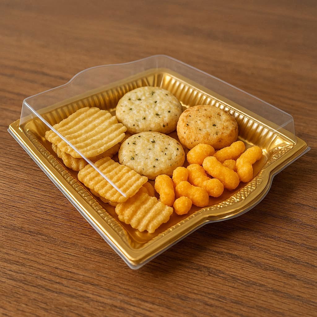 Square Plastic Serving Tray with Lid