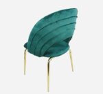 Velvet Dining Chair Gold Metal Legs