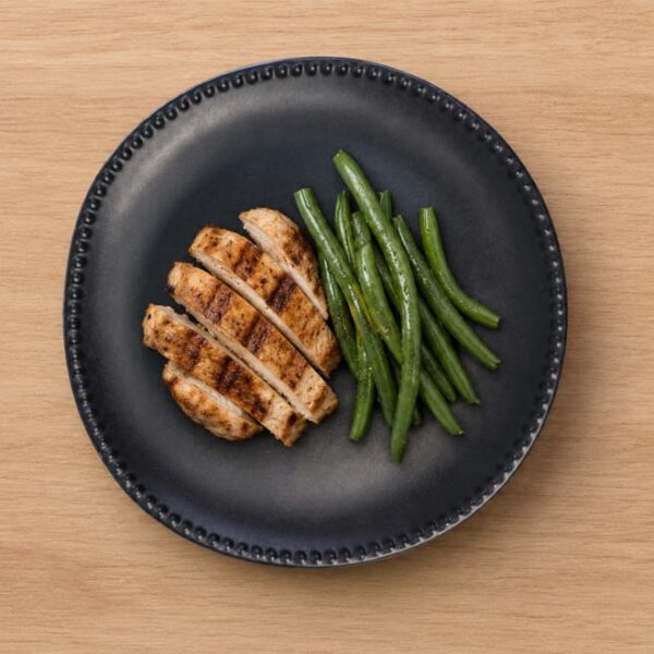 Ceramic Dinner Plate with Dotted Edge