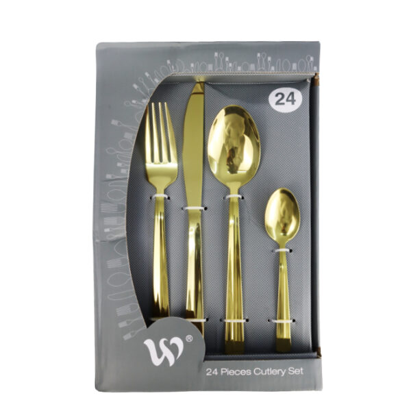 24pc Gold Cutlery Set