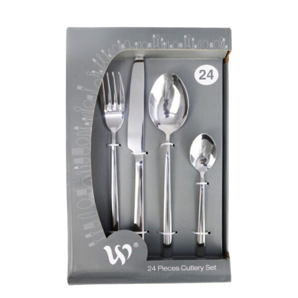 24pc Silver Cutlery Set