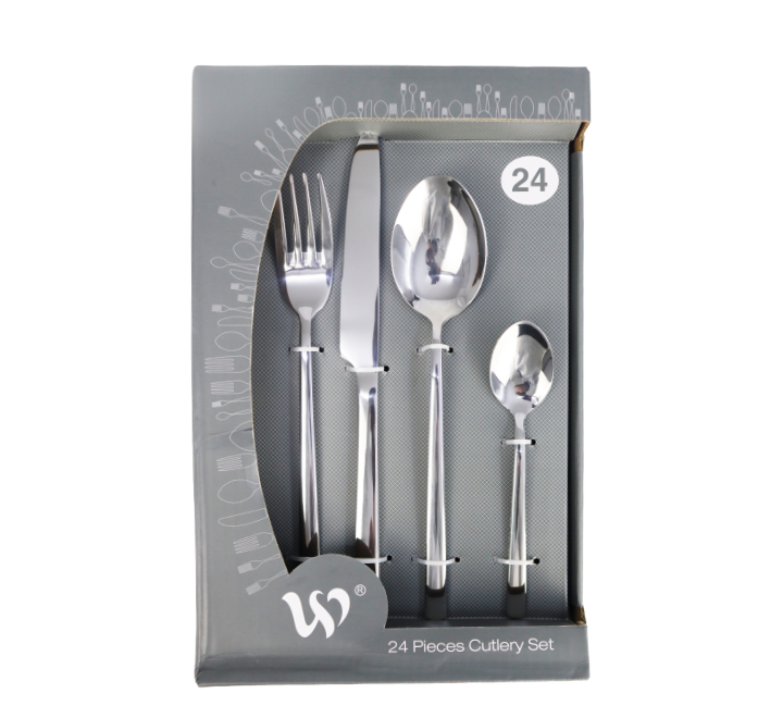24pc Silver Cutlery Set