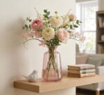 Small Glass Bud Vase Rose Pink