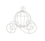 White Iron Carriage Centerpiece