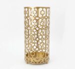 Gold Metal Umbrella Holder Round