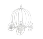 White Metal Wire Pumpkin Carriage