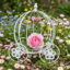 White Metal Wire Pumpkin Carriage