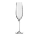 4pc Champagne Glass Ribbed Design