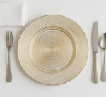 Clear/Gold Plastic Underplate 33cm