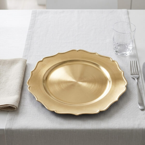 Gold Plastic Underplate 33cm