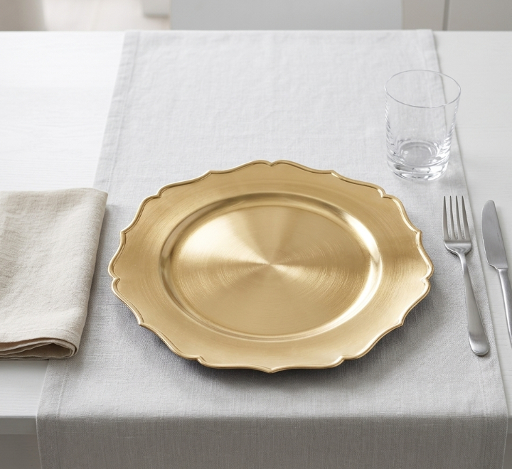 Gold Plastic Underplate 33cm