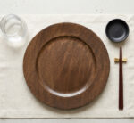 Plastic Underplate Wooden Look 33cm