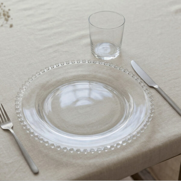 Clear Plastic Beaded Edge Underplate 33cm