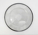 Clear Plastic Underplate Striped Design 33cm